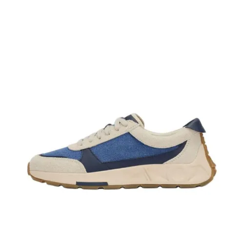 Clarks CraftSpeedJoy Low Top Casual Shoes Women's Beige Blue