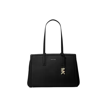 MICHAEL KORS Leather Tote Bag, Shopping Bag, Shoulder Bag Medium Size Women's Black