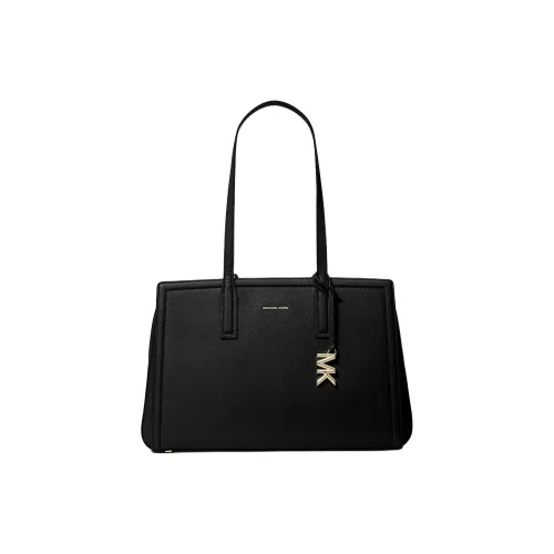 MICHAEL KORS Leather Tote Bag, Shopping Bag, Shoulder Bag Medium Size Women's Black