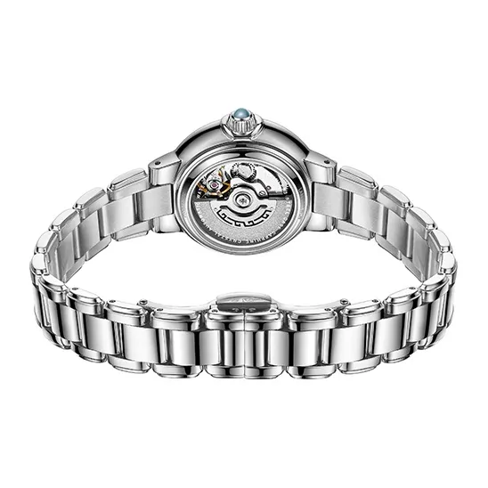 Fiyta Satsuma Ruyi Automatic Mechanical Movement Stainless Steel Strap Watch Women's Watch Blue Dial-4
