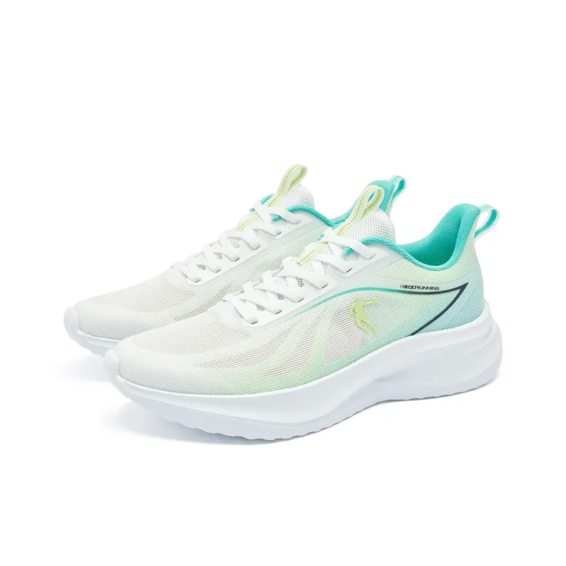 QIAODAN Cushioned Slip-Resistant Abrasion-Resistant Low-Top Casual Running Shoes Men's White Green-2