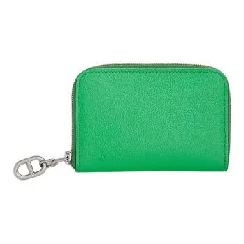 HERMES ZipengoChaine D'Ancre Evercolor Leather Card Holder Women's Comic Green