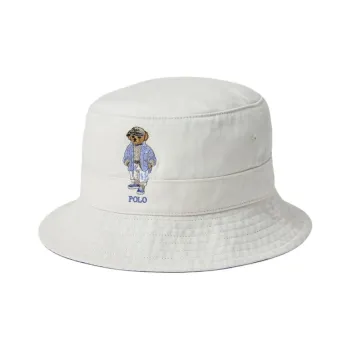 Polo Ralph Lauren Cotton Bucket Hats Unisex White