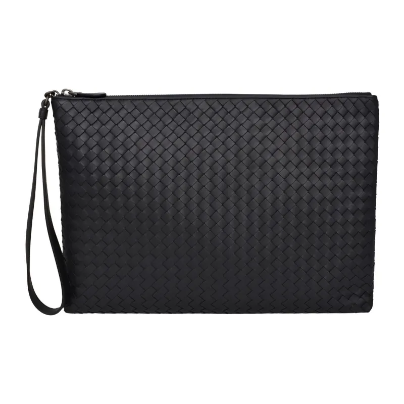 Bottega Veneta Sheepskin Clutch Unisex Gray Blue-0