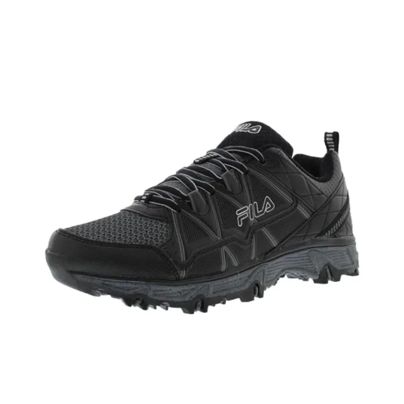 FILA Anti Slip Wear Resistant Low Top Trail Running Running Shoes Men's Black-2