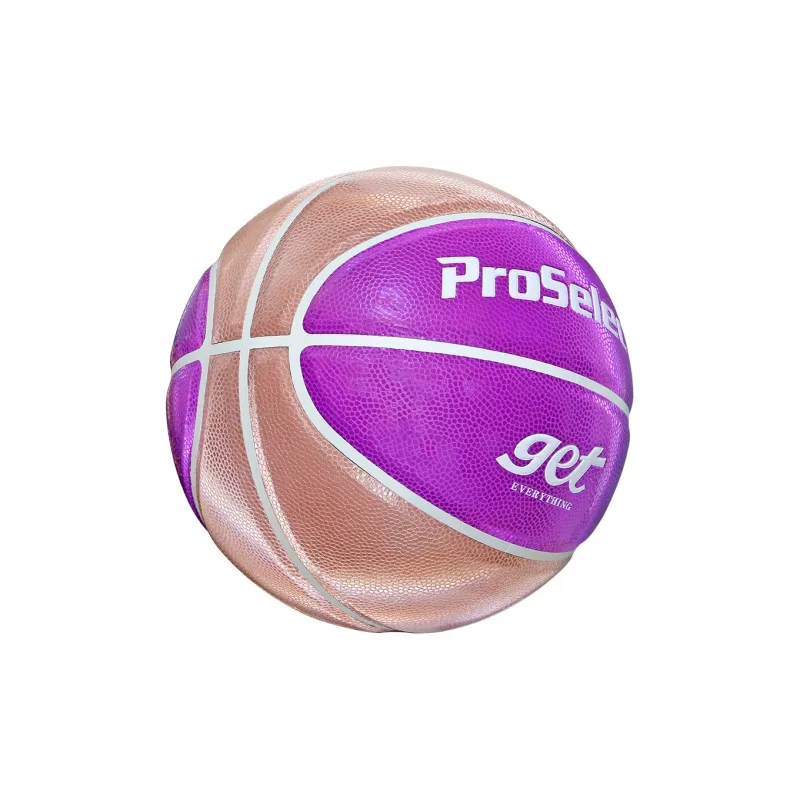 ProSelect PU Basketball Pink Purple Size 5 Reflective Training Kids'-2