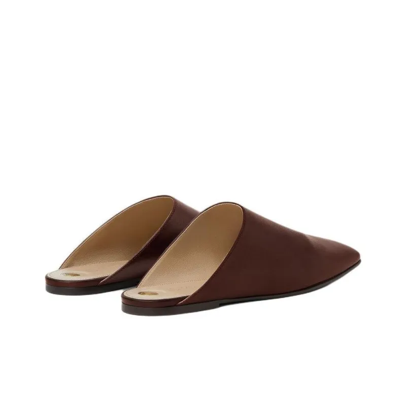 Loro Piana Wrap toe Slippers Women's Brown-3