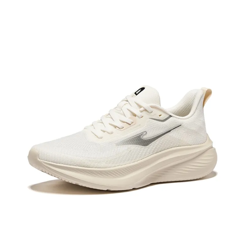 Erke Cushioning Breathable Rebound Low Top Training Running Shoes Men's Ecru-2