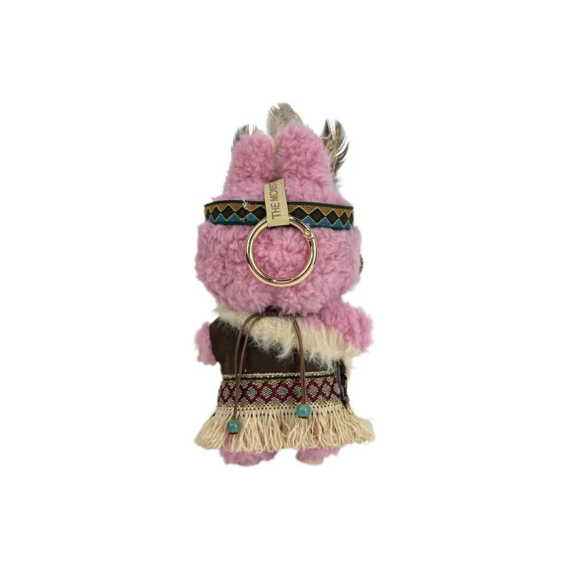 [Modified Doll] POP MART Labubu THE MONSTERS Heartbeat Macaron Collection Tribe Chief, Cute Hang Tag Box 17cm-8
