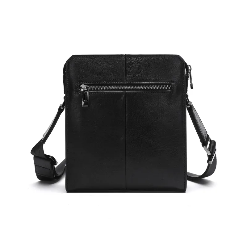 ELLE HOMME Cow Leather Shoulder Bag Regular Men's Black-3