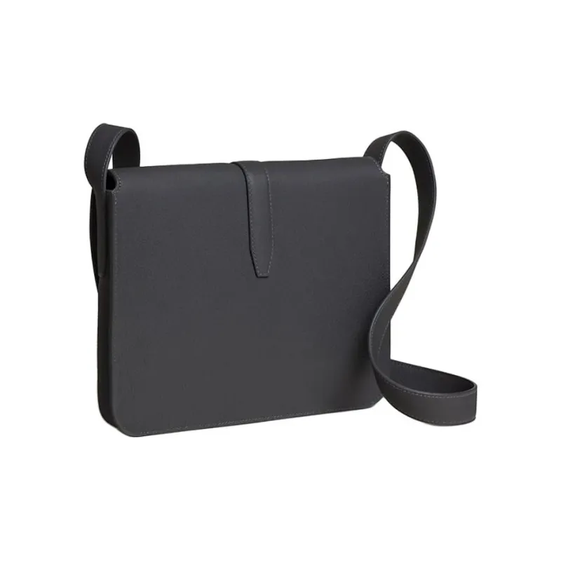 HERMES Steve Light Junior Togo Calfskin Messenger Bag Shoulder Bag Regular Men's Slate Color-2