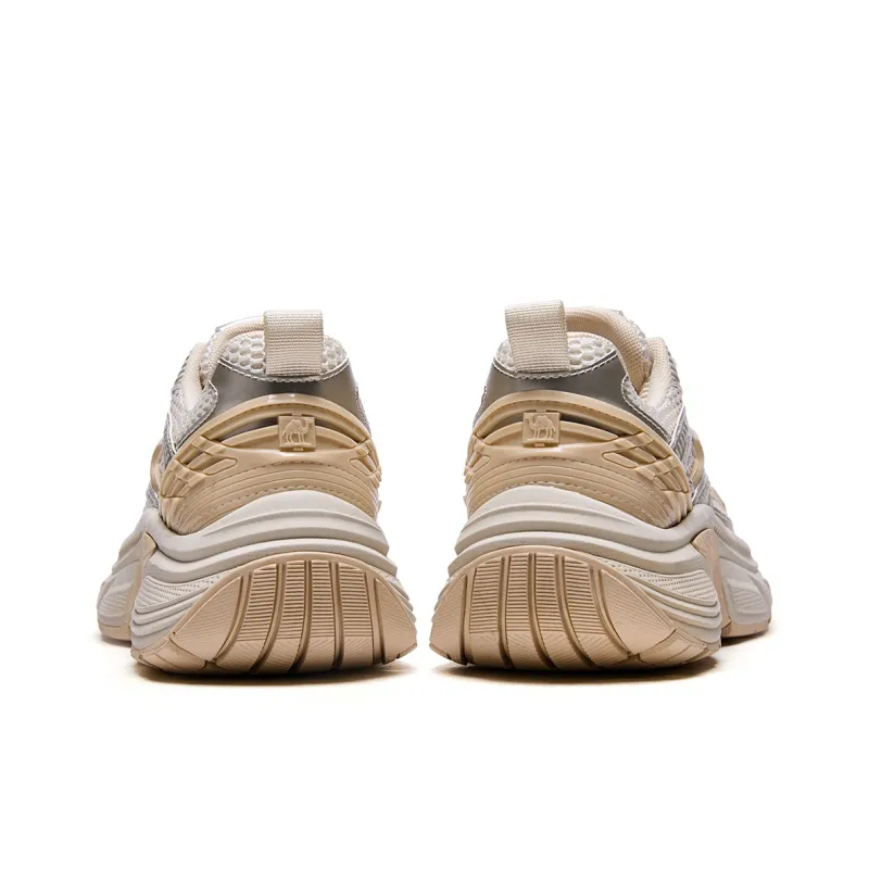 CAMEL Silver Python Anti Slip And Wear Resistant Coverage Low Top Chunky Sneakers Unisex-8