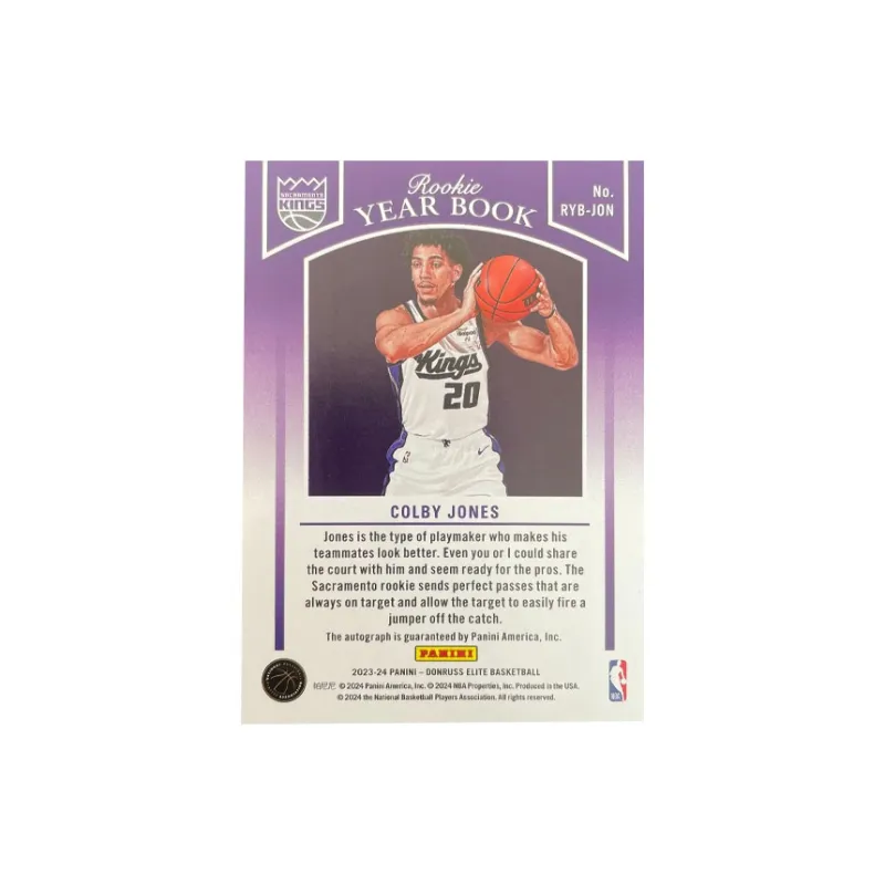 PANINI 2023 24 Elite King Superstar Jones Rising Stars Year Signature Card RC Special Card Sports Cards 1 Pc-1