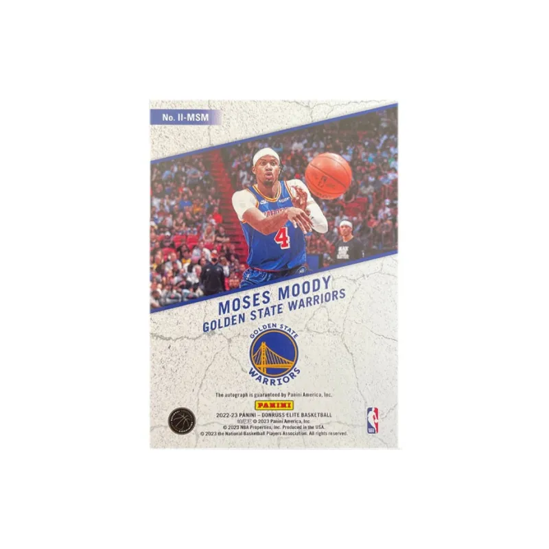 PANINI 2022 23 Elite Durex Warriors Moses Moody Autograph Card Special Card Rising Stars Next Year Sports Cards 1 Pc-1