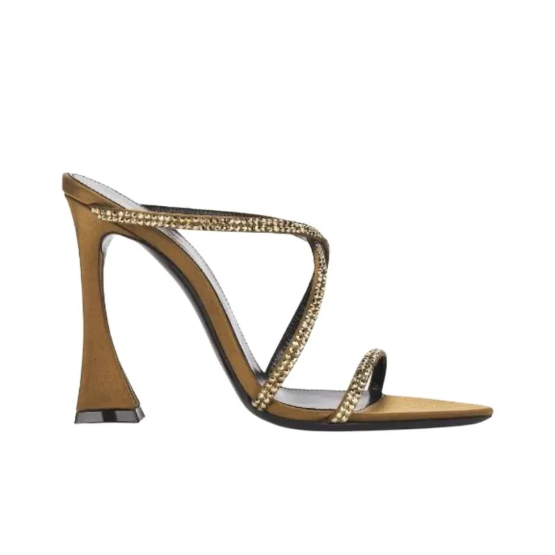 SAINT LAURENT Slide Slippers Women's Olive Green-1