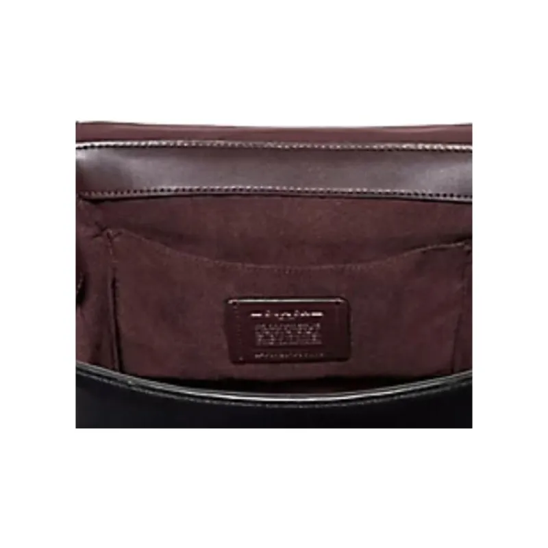 COACH Cassidy Canvas With Leather Handbag Shoulder Bag Crossbody Bag Medium Size Women's Black & Brown-3