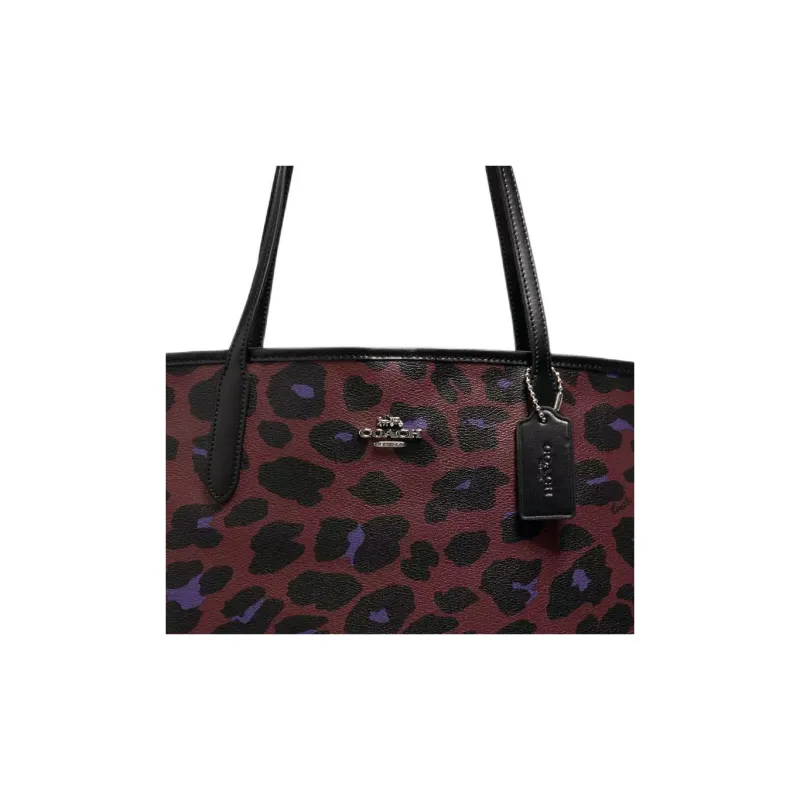 COACH Canvas With Leather Tote Bag, Shopping Bag, Handbag, Shoulder Bag Large Size Women's-4