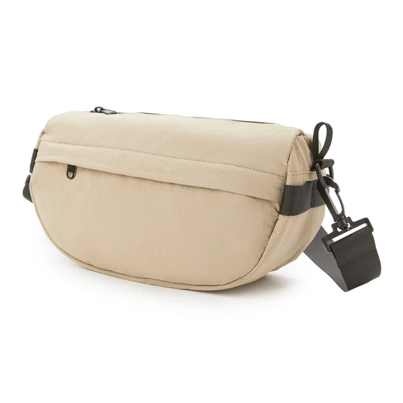 Hotwind Fabric Shoulder Bag Trumpets Men's Black/Khaki-5