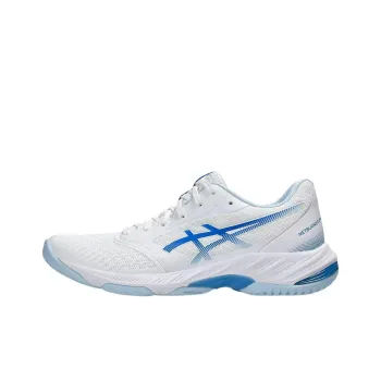Asics Netburner Ballistic FF 3 Anti Slip Wear Resistant Low Top Training Shoes Women's White Blue