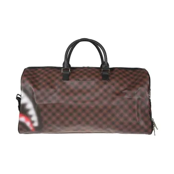 SPRAYGROUND PVC Travel Bag Unisex Brown Black