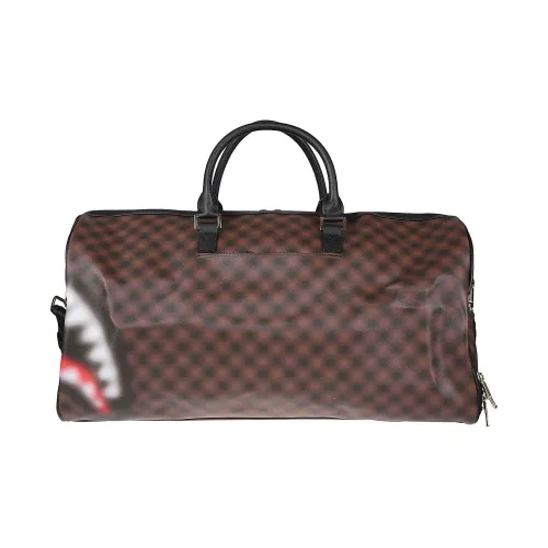 SPRAYGROUND PVC Travel Bag Unisex Brown Black