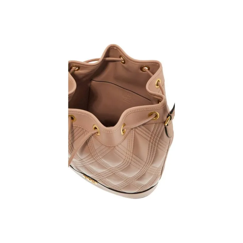 Valentino VLogo Plaque Drawstring Quilted Shoulder Bag-3