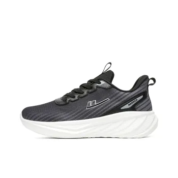Warrior Cushioning Breathable Low Top Training For Long Distance Running Running Shoes Men's Black