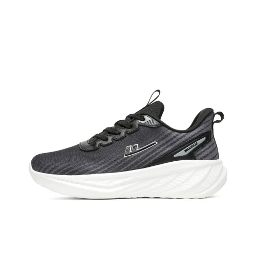 Warrior Cushioning Breathable Low Top Training For Long Distance Running Running Shoes Men's Black