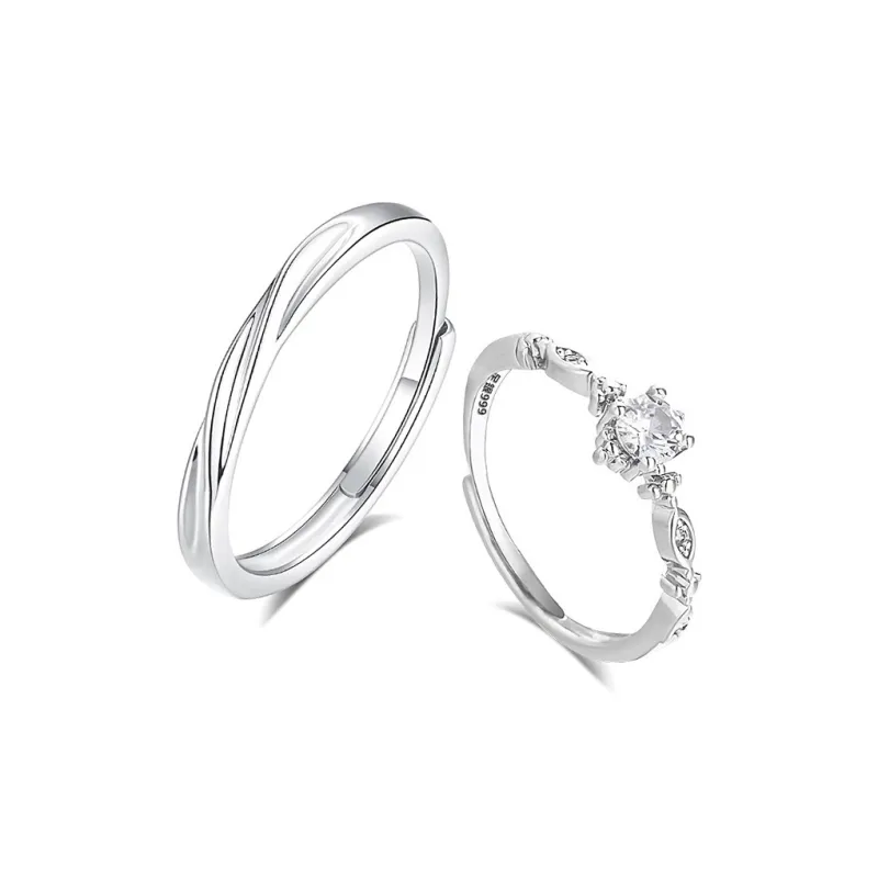 Kelanxi 999 Fine Silver Rings Unisex-0