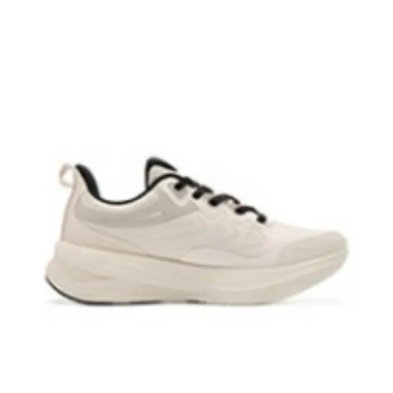 QIAODAN Cushioning Coverage Rebound Low Top Running Shoes Women's Beige Black-1