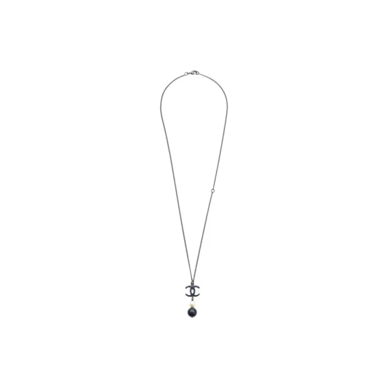 CHANEL 2014 Cc Faux pearl Necklace-1