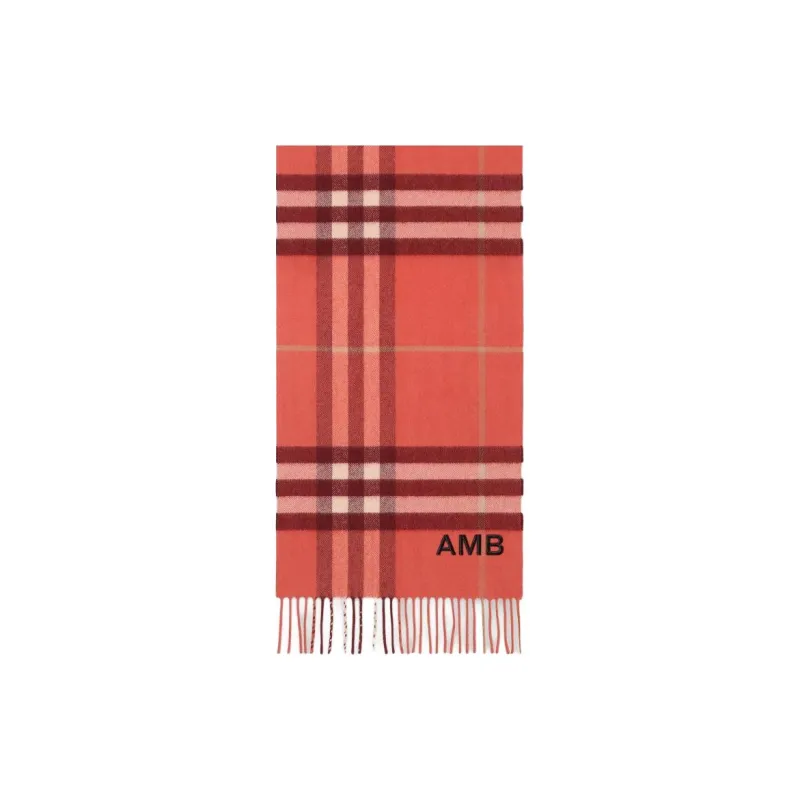 Burberry Cashmere Knit Scarves Unisex Orange-0