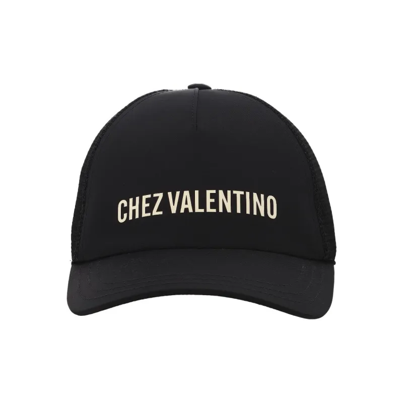 Valentino Polyester Baseball Caps Men's Black-0