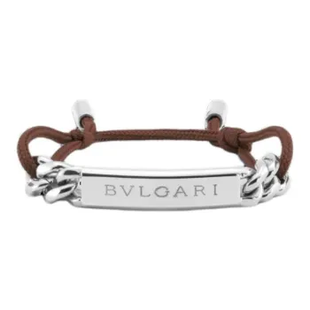 BVLGARI Fabric Bracelets Men's Brown