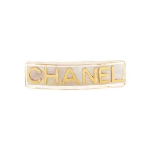 CHANEL 1997 Logo lettering Hair Clip
