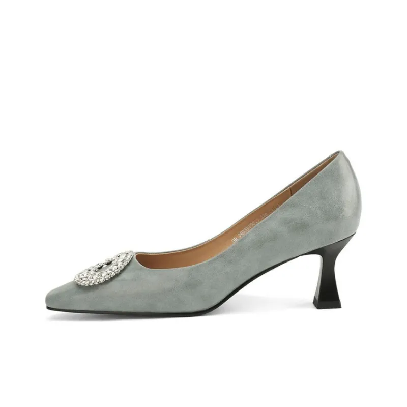XICUNMINGWU High Heels Women's Gray Blue-0