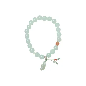 Ingenuity Bracelets Pale Greenish White Jade Unisex