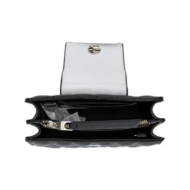 FANSIZHE Jeans Couture PU Crossbody Bag Shoulder Bag Women's Black-3