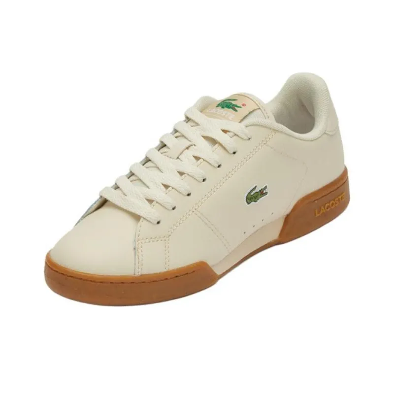 LACOSTE Low Top Skateboard Shoes Women's Beige-1