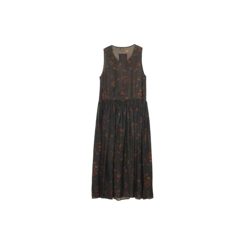 UMA WANG Floral Printed Sleeveless Midi Dress-1