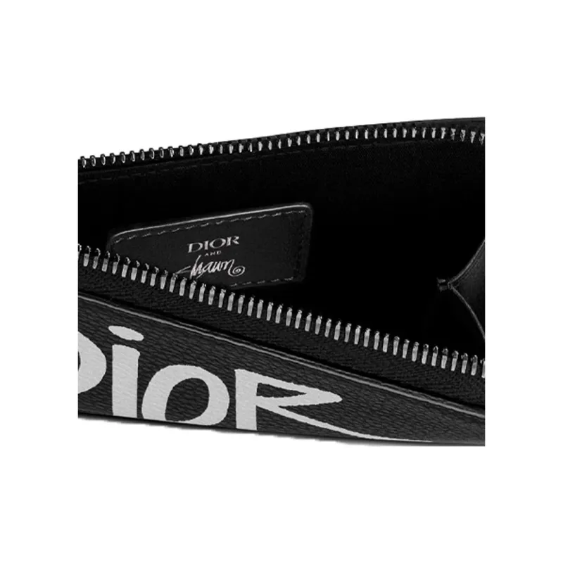 DIOR Grained Calfskin Card Set Card Holder Unisex Black-4
