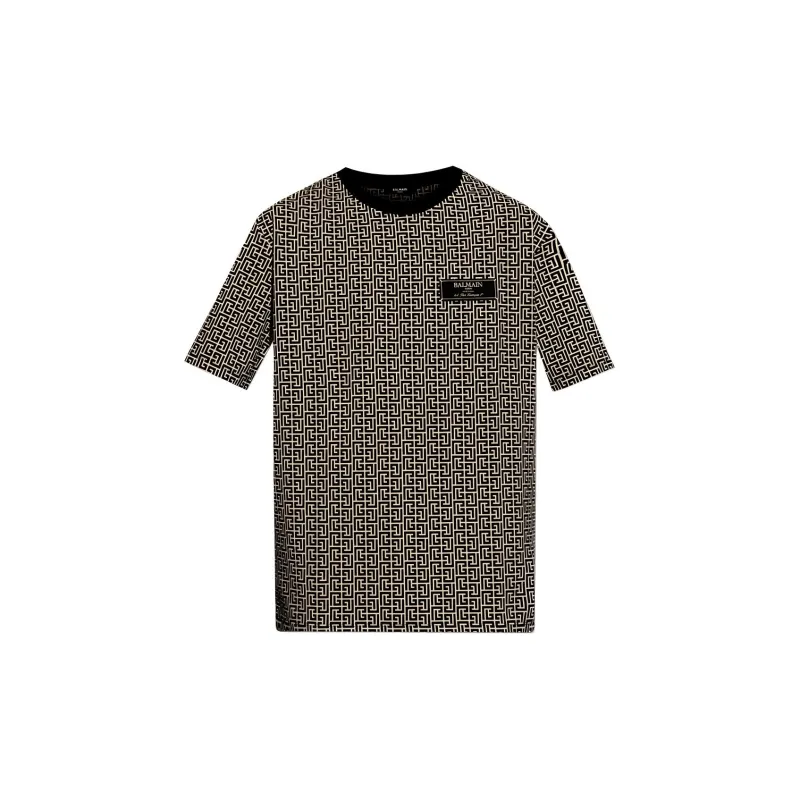 BALMAIN Monogram jacquard T shirt-0