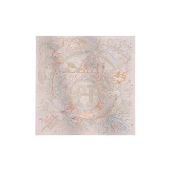 HERMES Mulberry Silk Silk Scarves Women's Light Rose