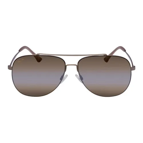 Maui Jim Titanium Aviator Sunglasses Unisex Brown
