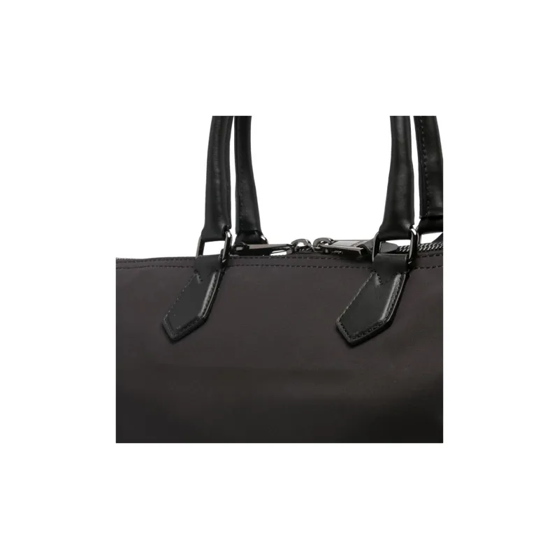 MOSCHINO Polyester With Calfskin Tote Bag Shopping Bag Handbag Men's Black-3