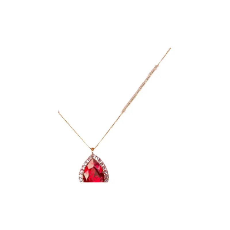 Givenchy Faux Crystal Necklaces Women's Red Waterdrop-2