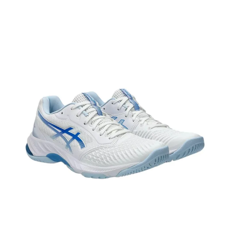 Asics Netburner Ballistic Ff 3 White Blue Coast Women's-1