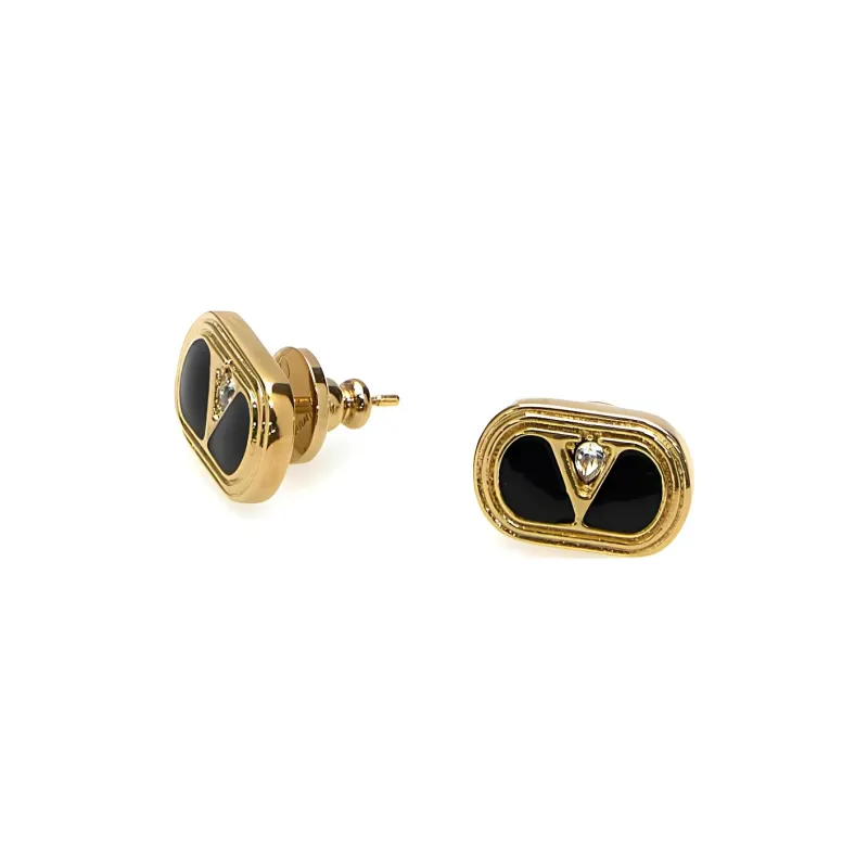Valentino Ovalette Embellished Earrings-1