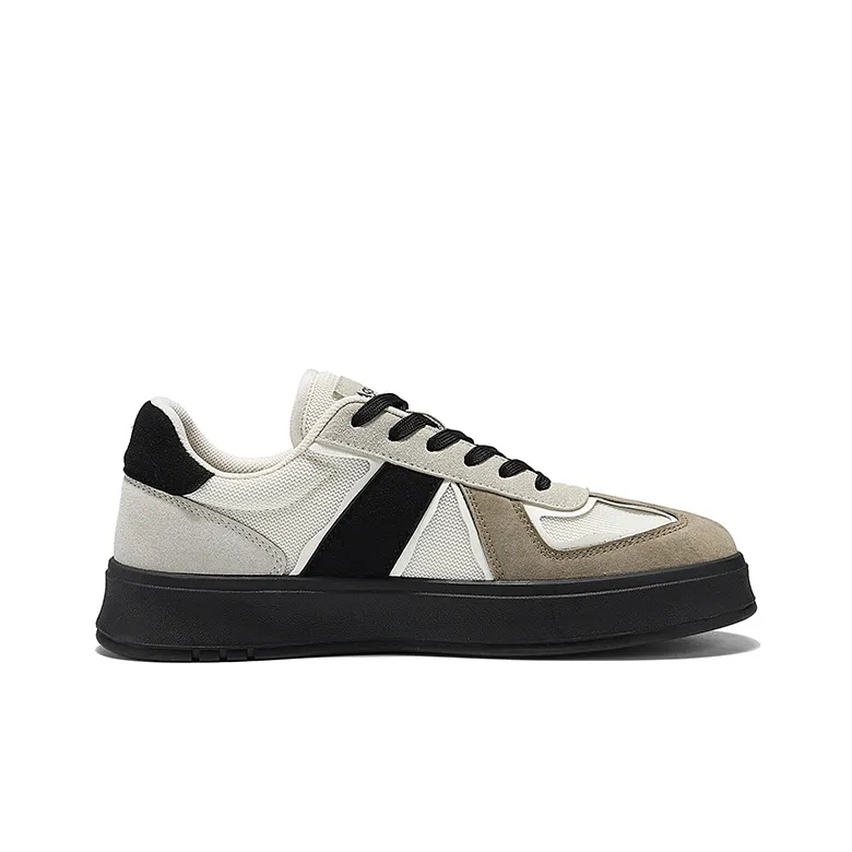 AGSDON Low Top Skateboard Shoes Men's Panda Black-1