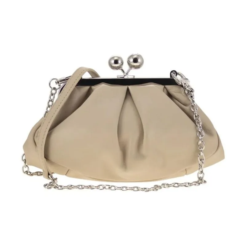 WEEKEND MaxMara Logo Detailed Chain Link Cluth Bag-3